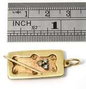 Unusual Gold Pool Table Charm