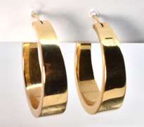 Tapered High Polish Hoop Earrings