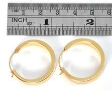 Tapered High Polish Hoop Earrings