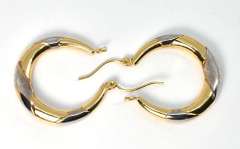Pleasing White & Yellow Gold Hoops