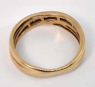 Bypass Style Channel Set Diamond Ring