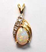 Tasteful Pear Shaped Opal Pendant