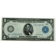 $ 5 Series Of 1914 Lincoln Federal Reserve Note