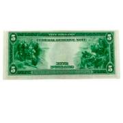 $ 5 Series Of 1914 Lincoln Federal Reserve Note