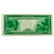 $ 5 Series Of 1914 Lincoln Federal Reserve Note