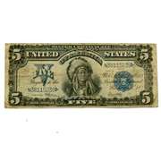 $ 5 1899 Series Indian Chief Silver Certificate