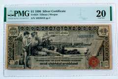 1896 $1 Educational Silver Certificate Note PMG VF 20