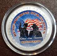 9-11 WTC Colorized American Silver Eagle