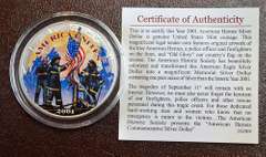 9-11 WTC Colorized American Silver Eagle