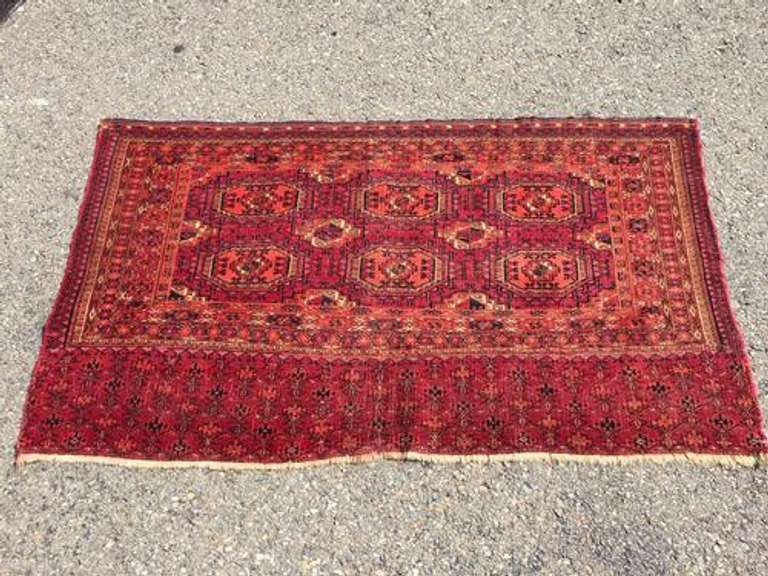 Very Rare Collectible Circa 1900 Salor Turkoman Salt Bag 4.6X2.8