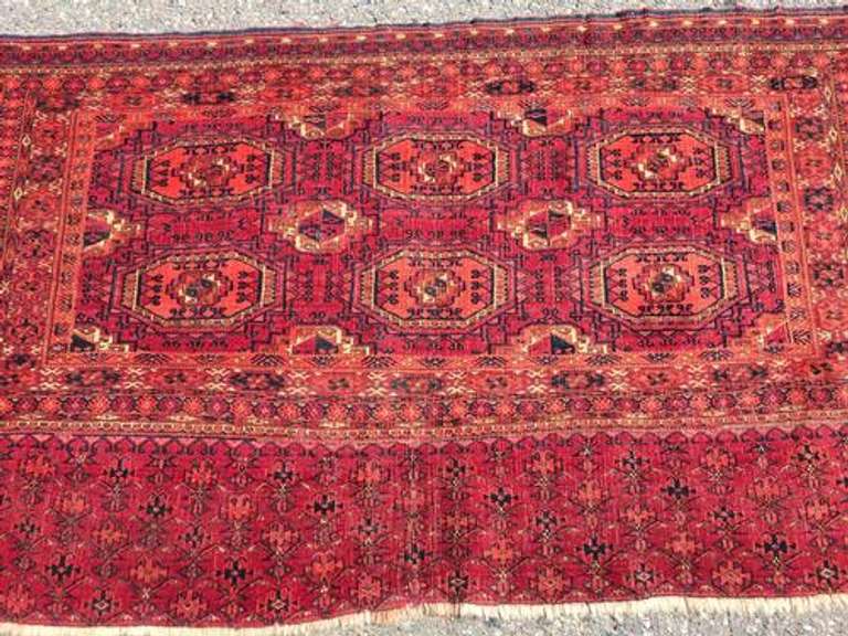 Very Rare Collectible Circa 1900 Salor Turkoman Salt Bag 4.6X2.8