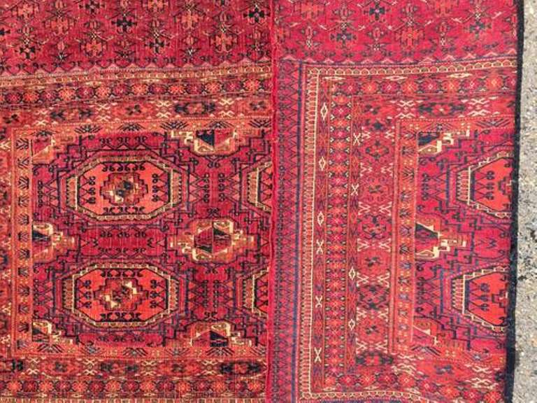 Very Rare Collectible Circa 1900 Salor Turkoman Salt Bag 4.6X2.8