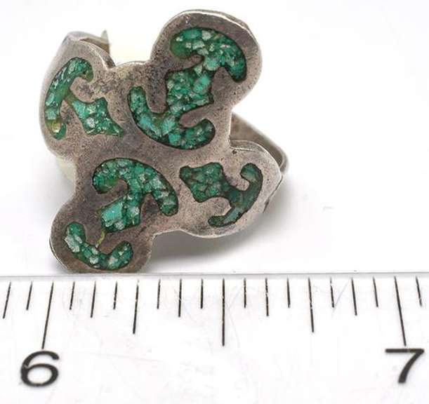 Beautiful Turquoise Inlay Ring in Sterling Silver