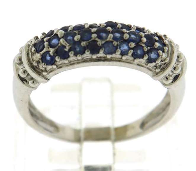 Stunning White Gold Pave Sapphire Ring
