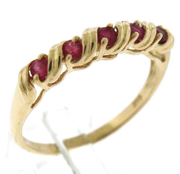 Stunning Yellow Gold Ruby Band