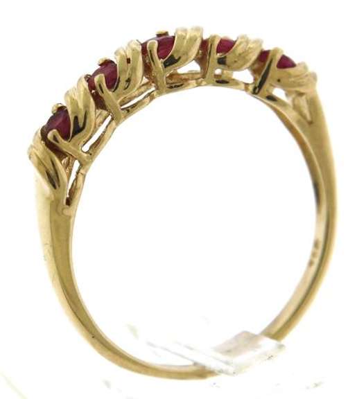 Stunning Yellow Gold Ruby Band