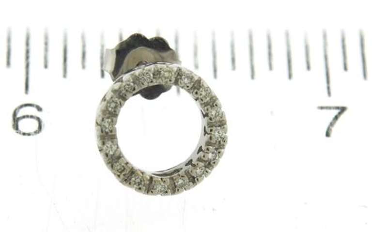 Fantastic White Gold Open Circle Diamond Earrings