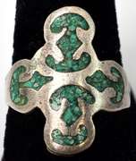 Beautiful Turquoise Inlay Ring in Sterling Silver