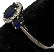 Vintage Sapphire Ring in Sterling Silver