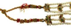 Dramatic 21kt Yellow Gold Plated Pearl, Turquoise, & Enamel Reversible Set