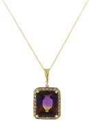 Luxurious Ametrine w .50ctw Diamond Hali Pendant