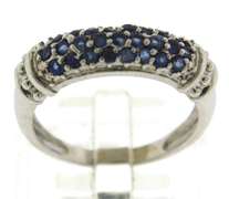 Stunning White Gold Pave Sapphire Ring