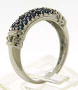 Stunning White Gold Pave Sapphire Ring