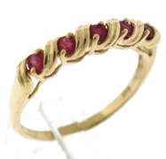 Stunning Yellow Gold Ruby Band