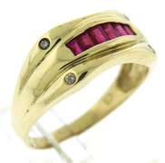 Chic 10kt YG Flush Set Ruby Ring