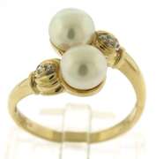Elegant Fresh Water Pearl Bypass Ring
