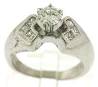 Glowing RBC Center Diamond w PC Sides Ring