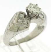 Glowing RBC Center Diamond w PC Sides Ring