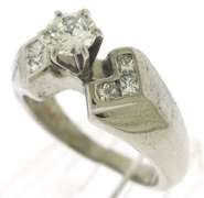 Glowing RBC Center Diamond w PC Sides Ring