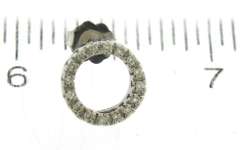 Fantastic White Gold Open Circle Diamond Earrings