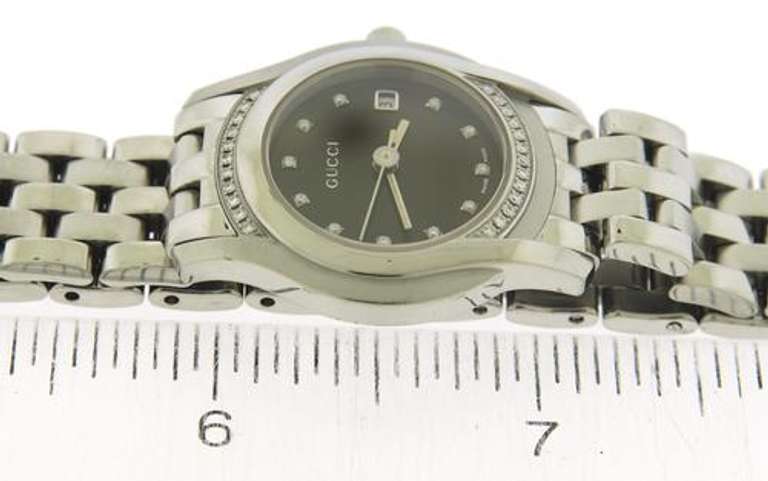 Gucci 5500L Black Diamond Dial Watch