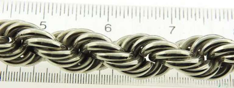 Huge and Heavy Sterling Silver Rope Necklace