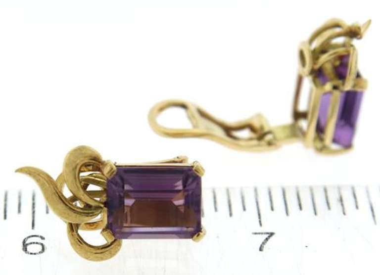 Stunnign 18kt Amethyst Clip on Earrings