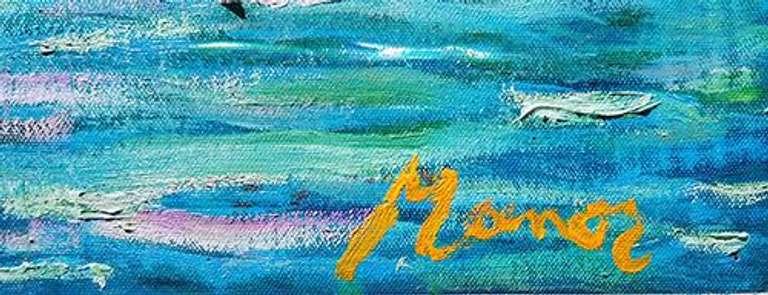 Magnificent Embellished Giclee on canvass By Manor Shadian