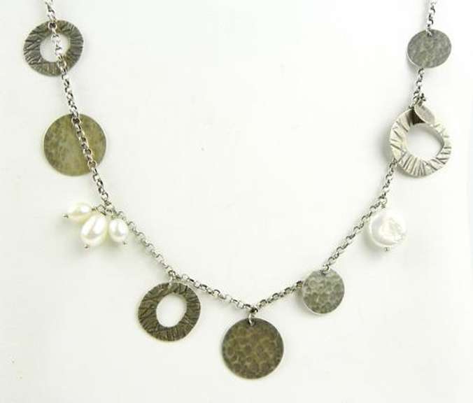 Silpada Sterling Charm & Pearls Necklace