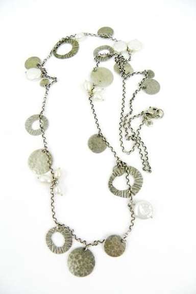 Silpada Sterling Charm & Pearls Necklace