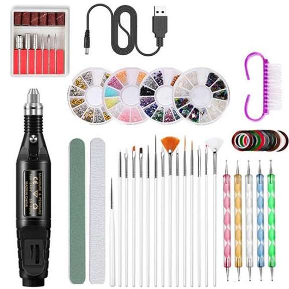 50 Pcs/Set Manicure Set Electric Nail Drill Machine Set