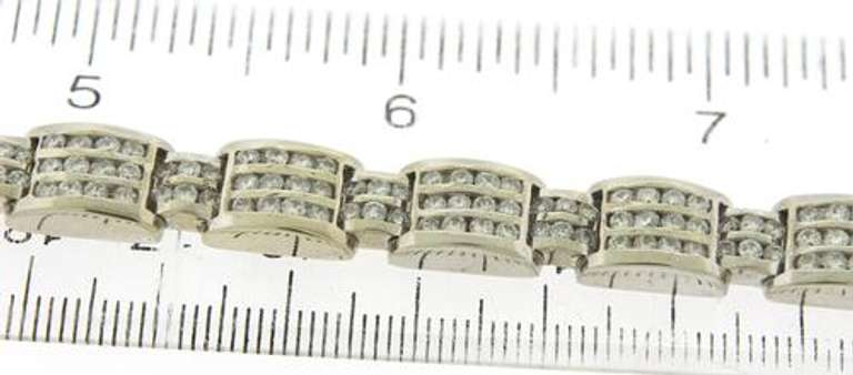 Dazzling White Gold Diamond Channel Set Bracelet