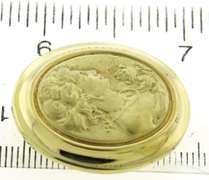 Regal 14kt Yellow Gold Etruscan Oval Cameo Pendant