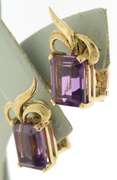 Stunnign 18kt Amethyst Clip on Earrings