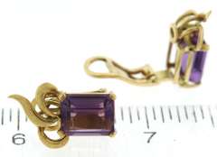 Stunnign 18kt Amethyst Clip on Earrings