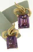 Stunnign 18kt Amethyst Clip on Earrings