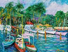 Magnificent Embellished Giclee on canvass By Manor Shadian