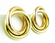 Classic Vintage 14K Yellow & Rose Gold Infinity Earrings