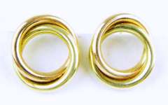 Classic Vintage 14K Yellow & Rose Gold Infinity Earrings