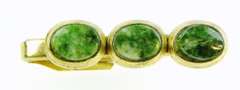 Superb Vintage Jade Cuff Links & Tie Bar